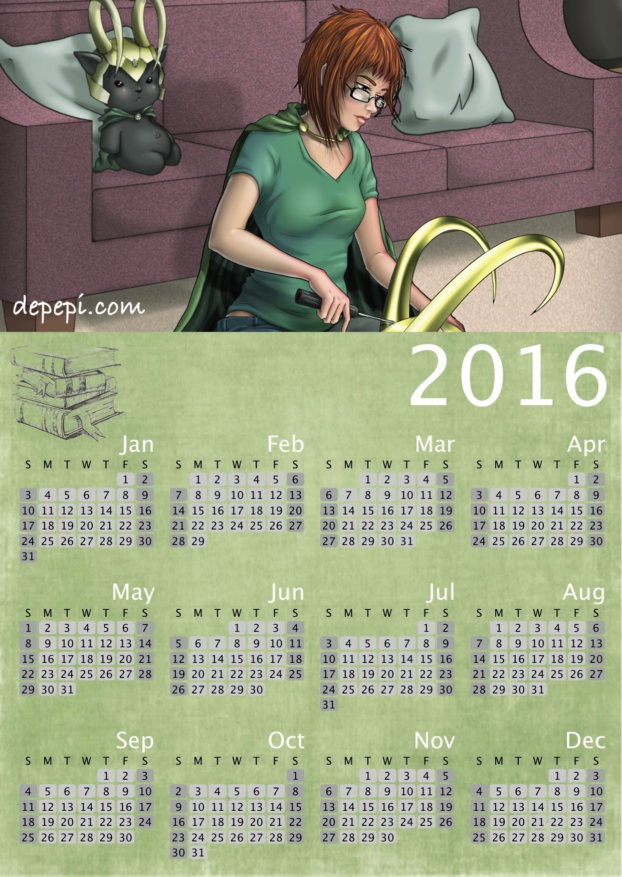 My Winter Holiday for You: dePepi Calendar 2016