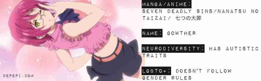 Gowther, nanatsu no taizai, seven deadly sins, 七つの大罪, autism, autistic character, anime, manga, netflix, depepi, depepi.com, neurodiversity