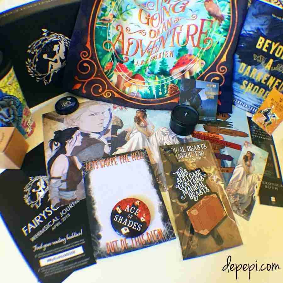 fairyloot, fairyloot april 2018, fairyloot january, whimsical journeys, depepi, depepi.com, bookish, review, unboxing