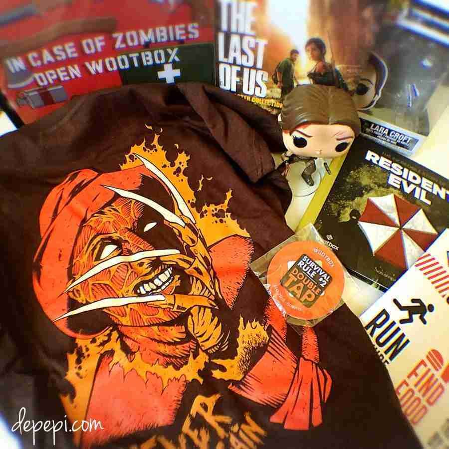 wootbox, wootbox may, wootbox survival, wootbox unboxing, unboxing, lara croft, freddy crugger, resident evil, depepi, depepi.com
