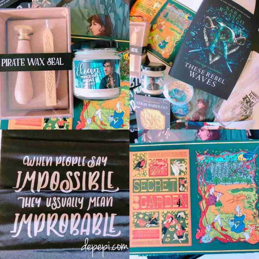 fairy loot, fairyloot, unboxing, pirates, mutinous pirates, Captain Hook, Nikolai lantsov, Grisha Trilogy, depepi, depepi.com, bookworm