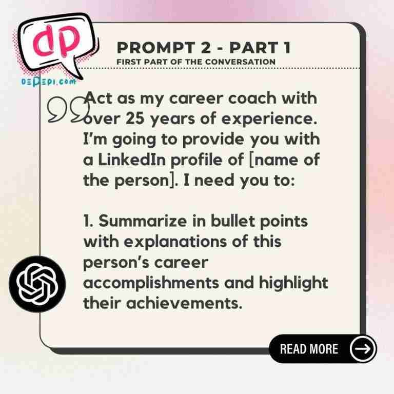 Top 2 ChatGPT Prompts for Job Search & Resume 2024 Trends & LinkedIn Success