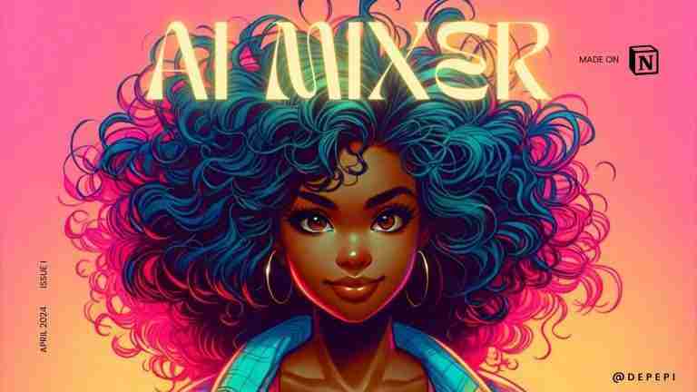 AI Mixer Magazine, made on Notion